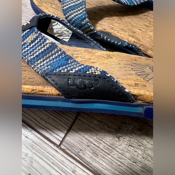 UGG Braven Diego Flip Flops Cork Casual Woven Vacation Beach Resort Wear - Picture 3 of 6